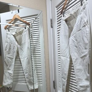 Banana Republic White Straight Leg Jeans